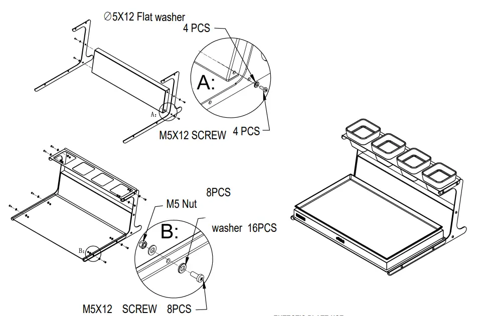 casselin PA40389ABC Eutectic Refrigerated Buffet Display 1