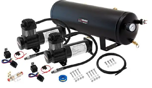 VIXEN HORNS-VXO8330BDP-3-Gallon-Air-Tank-with-Dual-200-PSI-Air-Compressor-Onboard-Air-System