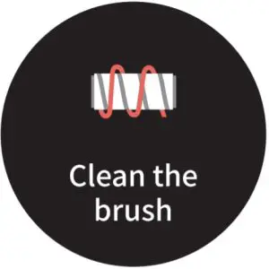 Clean the brush