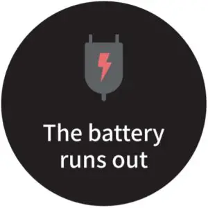 The battery runs out