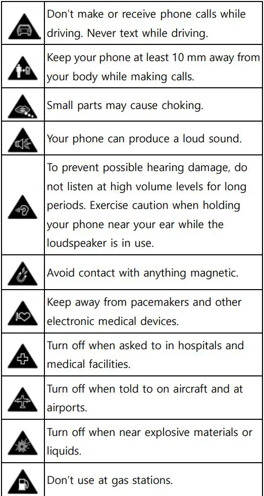 ZTE A2121L Axon 20 5G Smartphone User Guide - Product Safety Information
