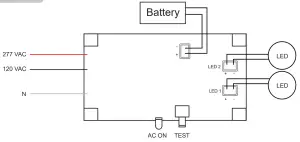 super bright leds EL2 CRW LED Emergency Light - Diagram