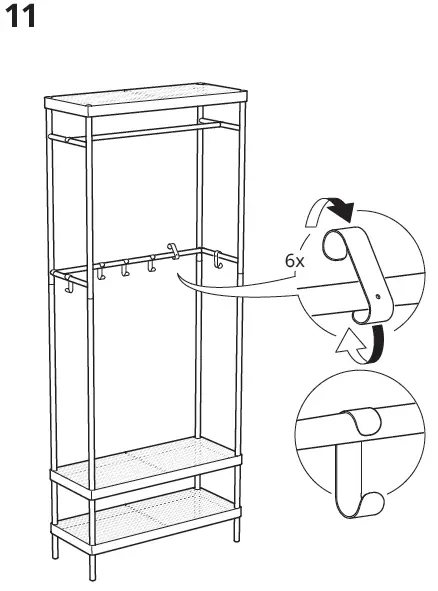 IKEA MACKAPAR 78x193 cm Coat Rack with Shoe Storage Unit-10