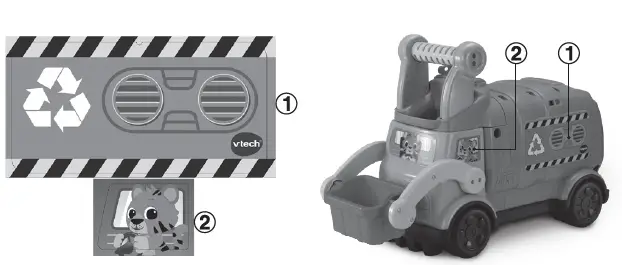 vtech 80-541800 Sort and Recycle Ride-On Truck FIG 6