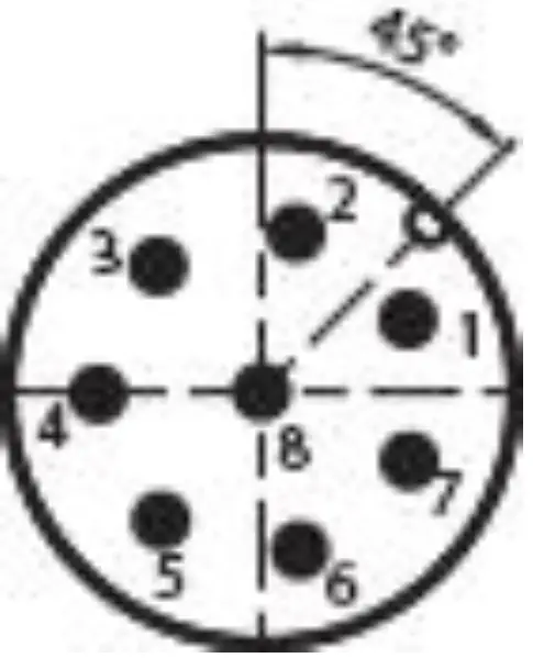 M12 8 pins Male Connector