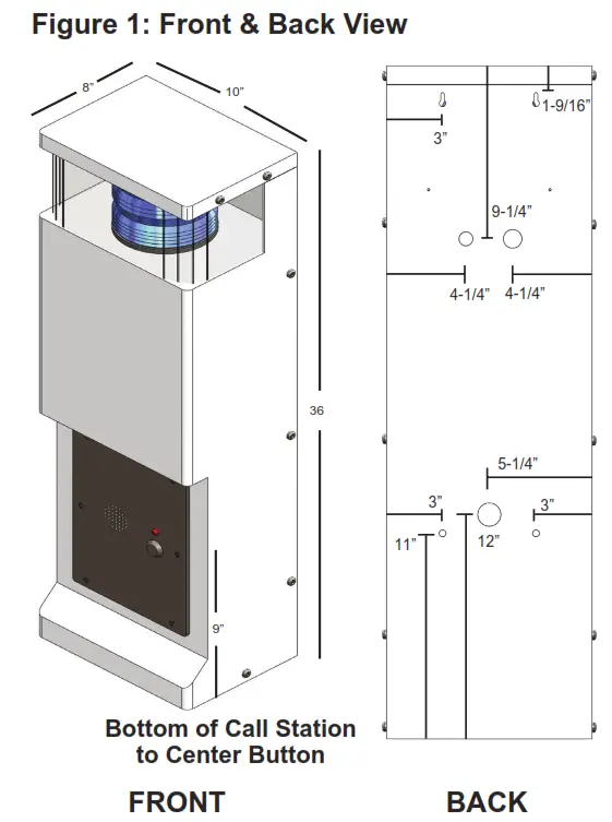 RATH 2100 CDC Cellular Dusk2Dawn 36 Inch Emergency Call Station - Features