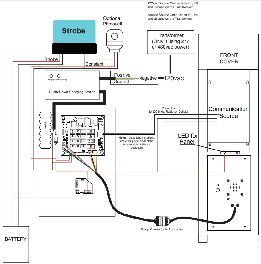 RATH 2100 CDC Cellular Dusk2Dawn 36 Inch Emergency Call Station - Remote Programming 1