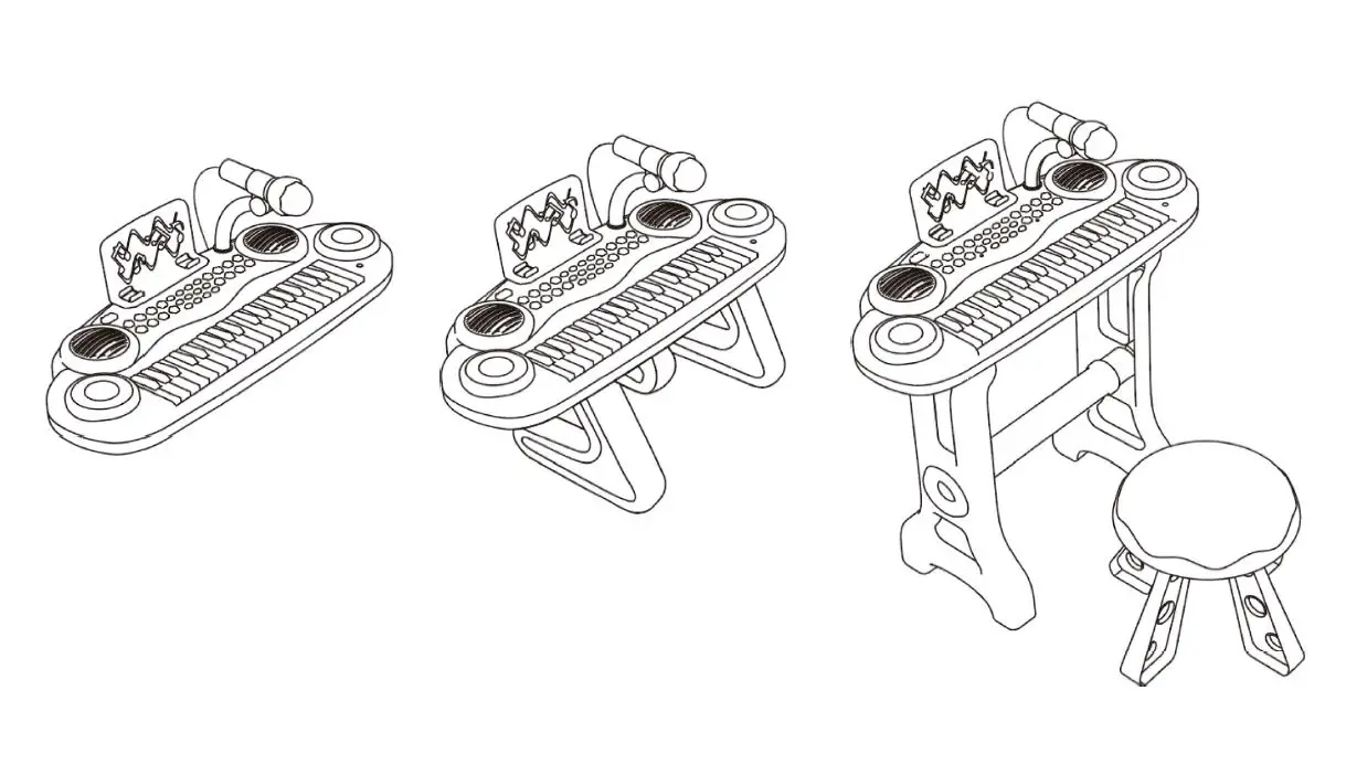 Gymax Gym03937 Z-shaped Kids Toy Keyboard 37-key Electronic Piano User Manual