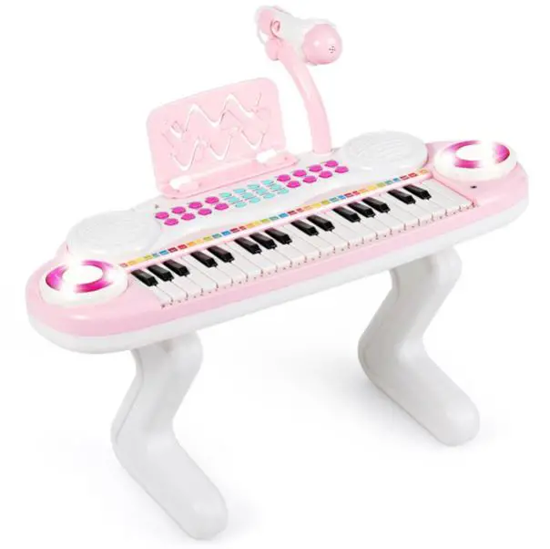 GYMAX GYM03937 Z-Shaped Kids Toy Keyboard 37-Key Electronic Piano