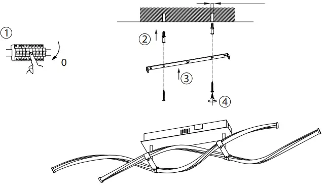 Paul Neuhaus 6339-55 Ceiling Light Instruction Manual - fitting