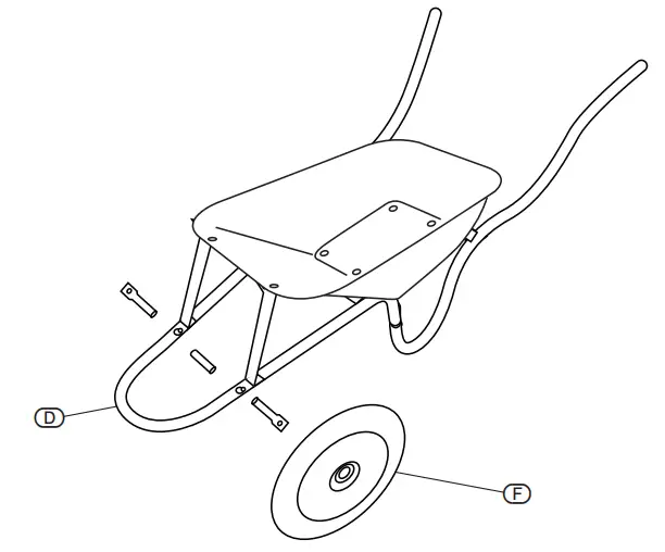 DRAPER PWB 85L Plastic Wheel Barrow - ASSEMBLY 2