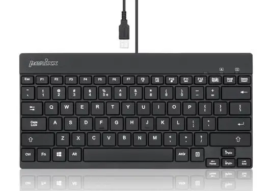 perixx-PERIBOARD-326-Wired-Mini-Backlit-USB-Keyboard-with-Low-Profile-Keys-Wired-iamge
