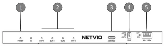 NETVIO SP H2m 0104 10 Fixed Head HDMI LSZH Active Optical Cables - ower Status LED