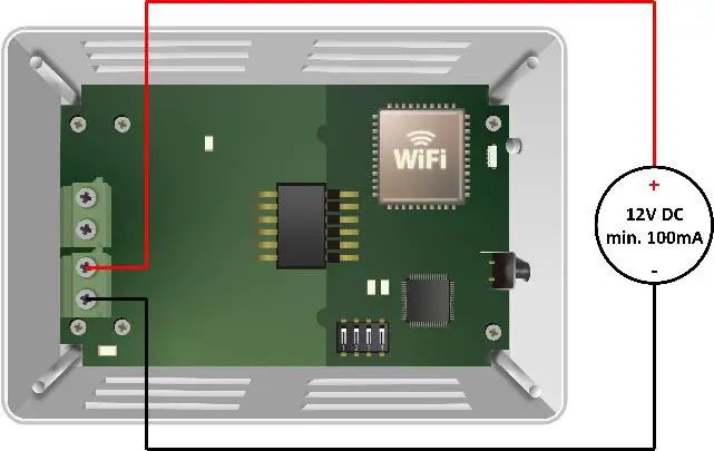 Intesis AC Cloud Control -- External powering scheme
