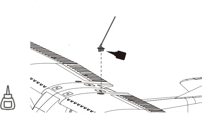 Arrows 1300mm Bigfoor- 1. Adhere the antenna