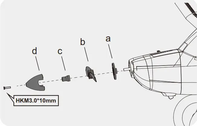 Arrows 1300mm Bigfoor- Assemble the spinner