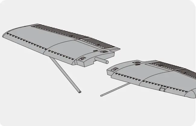 Arrows 1300mm Bigfoor- Slide the two wing