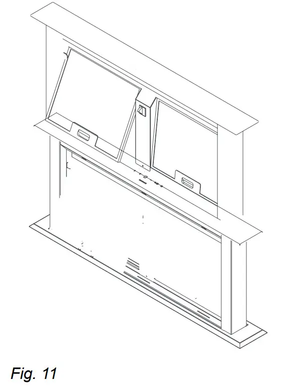 ikon IK54 110cm Stainless & Black Glass Down - Figure 10