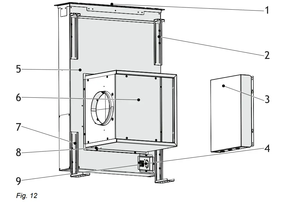 ikon IK54 110cm Stainless & Black Glass Down - Figure 11