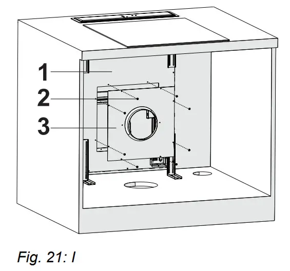 ikon IK54 110cm Stainless & Black Glass Down - Figure 20