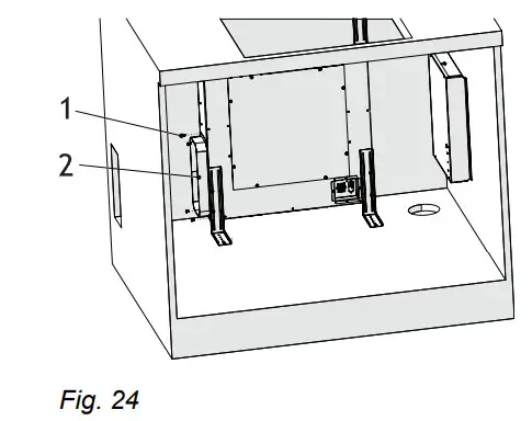 ikon IK54 110cm Stainless & Black Glass Down - Figure 23