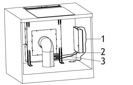 ikon IK54 110cm Stainless & Black Glass Down - Figure 25