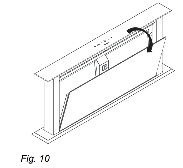 ikon IK54 110cm Stainless & Black Glass Down - Figure 9