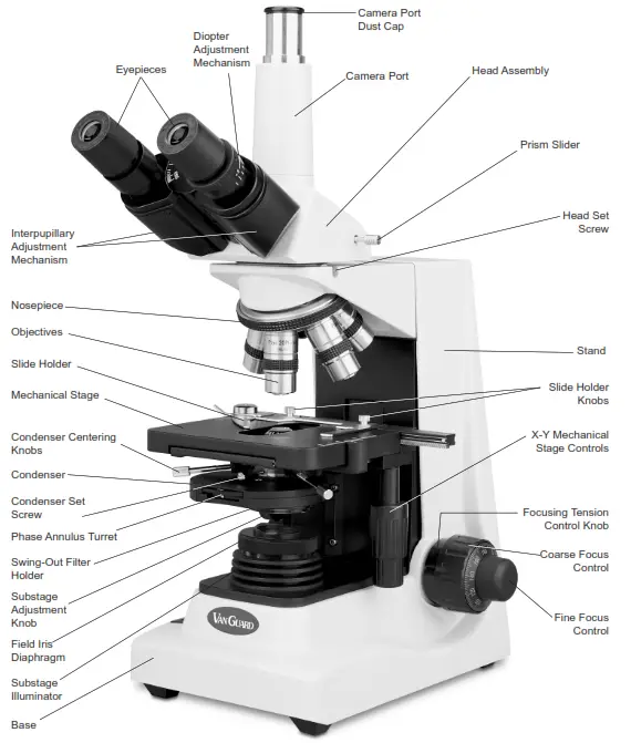 VEE GEE 1420BR Van Guard 1400 Series Professional Compound Microscope - 1400 Series Parts
