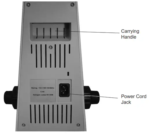VEE GEE 1420BR Van Guard 1400 Series Professional Compound Microscope - 1400 Series Rear View