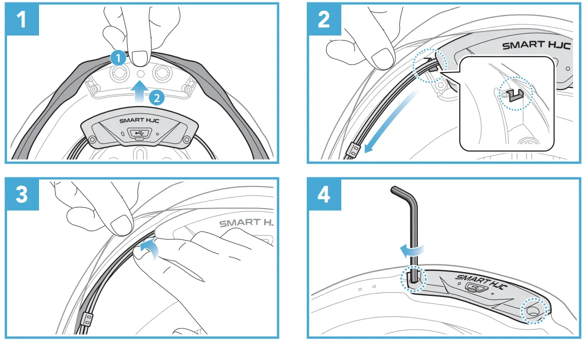 HJC HELMETS Smart HJC 21B 2nd Gen Standard Motorcycle Bluetooth Communication System - Bluetooth