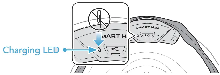 HJC HELMETS Smart HJC 21B 2nd Gen Standard Motorcycle Bluetooth Communication System - Charging