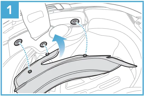 HJC HELMETS Smart HJC 21B 2nd Gen Standard Motorcycle Bluetooth Communication System - Fasten