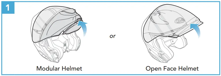 HJC HELMETS Smart HJC 21B 2nd Gen Standard Motorcycle Bluetooth Communication System - Installation