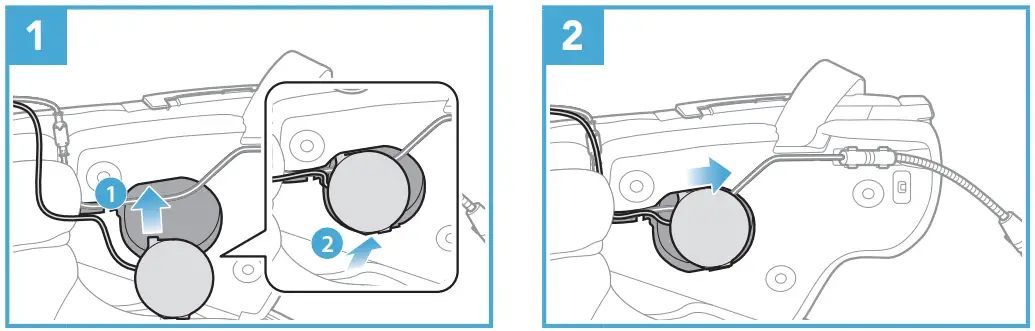 HJC HELMETS Smart HJC 21B 2nd Gen Standard Motorcycle Bluetooth Communication System - Module 1