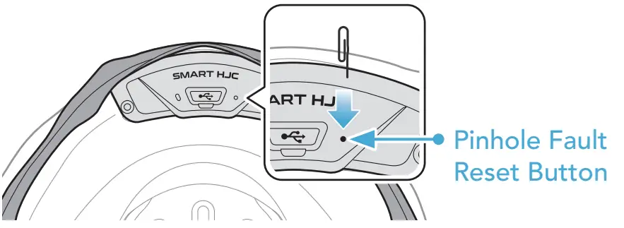 HJC HELMETS Smart HJC 21B 2nd Gen Standard Motorcycle Bluetooth Communication System - Troubleshooting