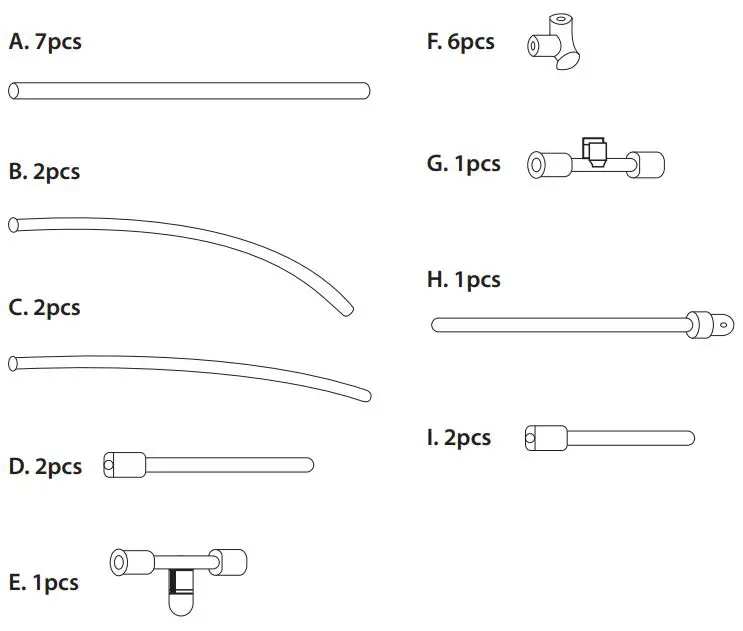 serenelife SLISAU60BK Full Size Portable Steam Sauna User Guide - Fittings