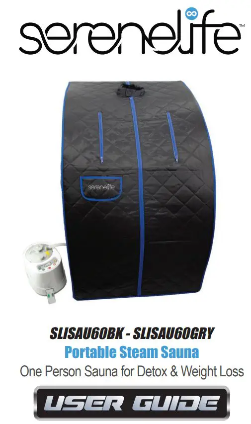 serenelife SLISAU60BK Full Size Portable Steam Sauna User Guide