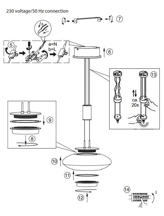 Paul Neuhaus 2075-55 Q ETIENNE LED Pendant Light - fig3