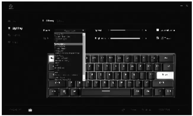 FANTECH MAXFIT61 Modular Mechanical Keyboard - Lighing