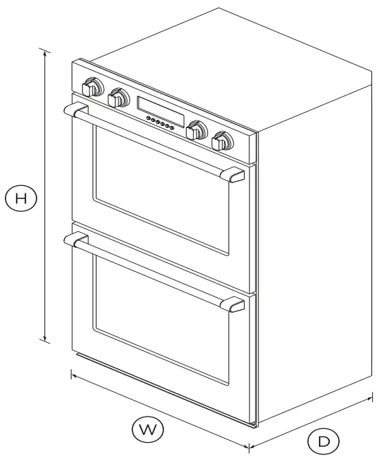 FISHER PAYKEL WODV230N 30 Inch 10 Function Double Oven - DIMENSIONS