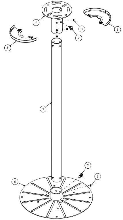 B-TECH-BT5961-CCTV-Ceiling-Mount-fig-1