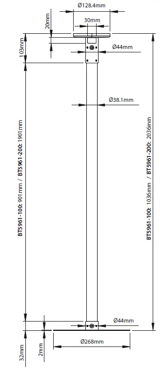 B-TECH-BT5961-CCTV-Ceiling-Mount-fig-14