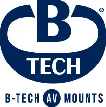 B-Tech AV Mounts Logo 2022 Updated footer text - Blue