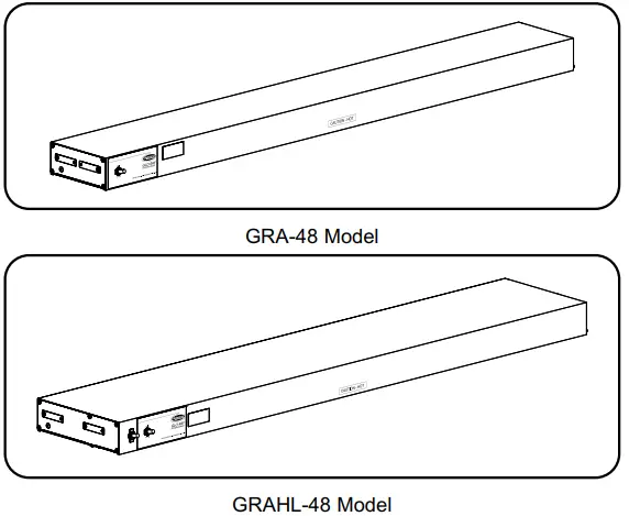 Hatco GRAH 60 120 T Glo Ray High Wattage 60 Wide Aluminum Housing Single Element Infrared Strip Heater - Fig 1