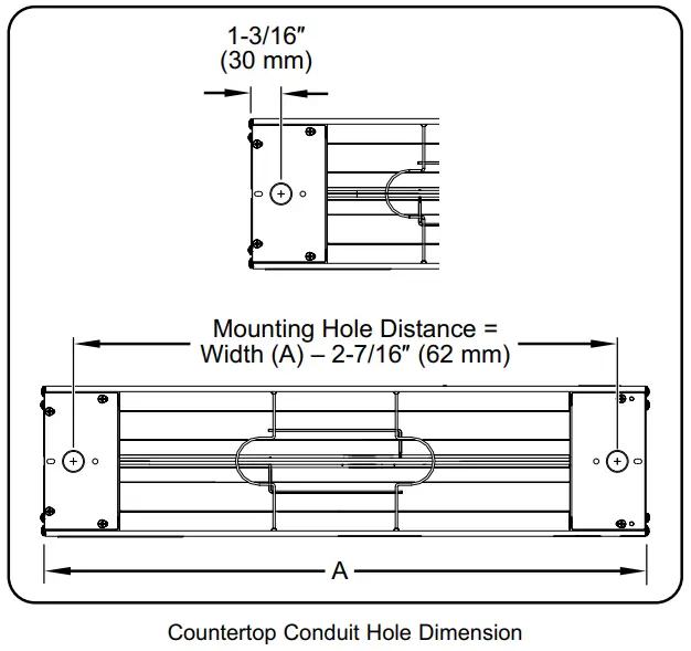 Hatco GRAH 60 120 T Glo Ray High Wattage 60 Wide Aluminum Housing Single Element Infrared Strip Heater - Fig 16
