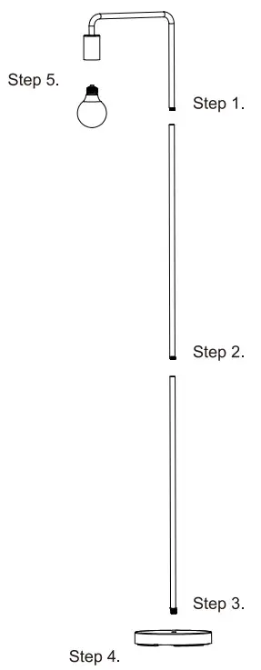 NOVA LIFE Kling Interior Floor Lamp - Inatall 2