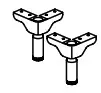 IKEA SILVERAN Bathroom Furniture - SILVERÅN leg 2-pack