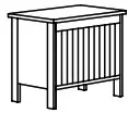 IKEA SILVERAN Bathroom Furniture - SILVERÅN storage bench