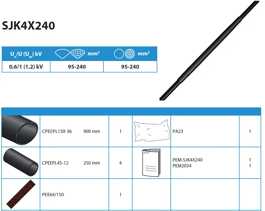 ENSTO SJK4X240 Heat Shrink Joint 1