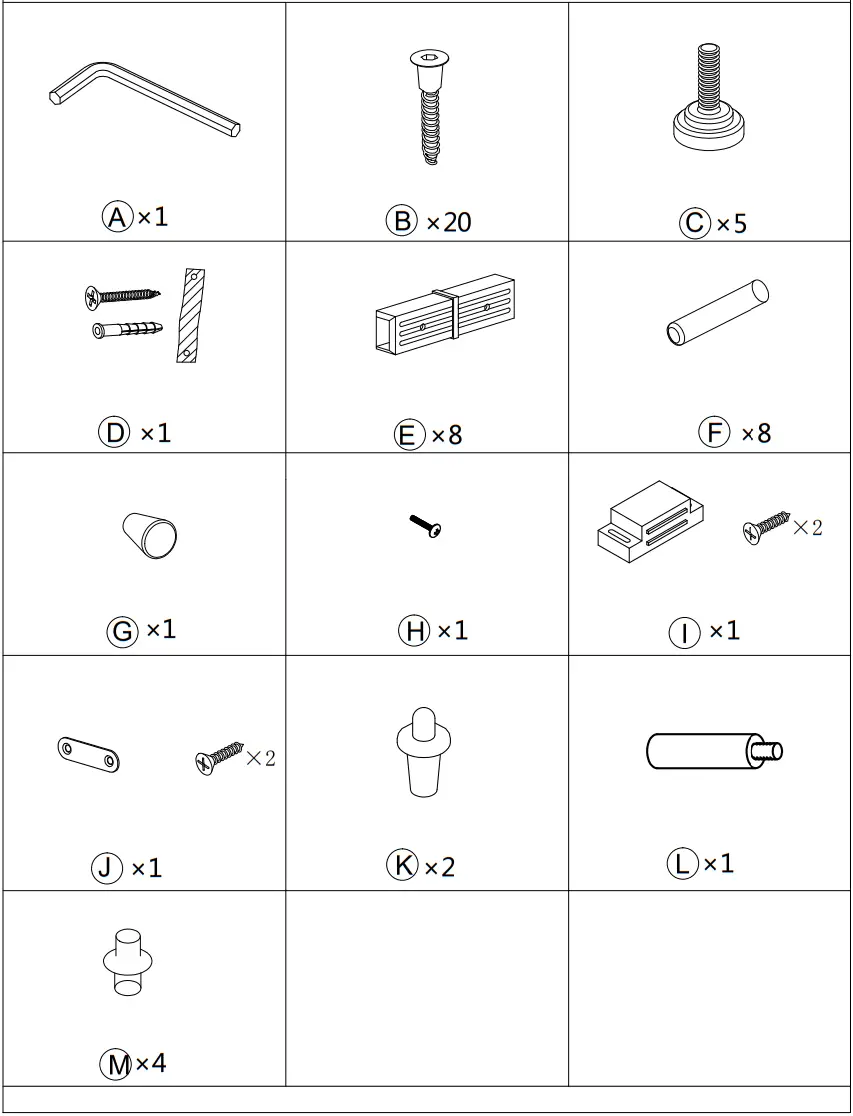 Tatahance W116242794 Z Dark Gray 4 Shelf Corner Bookcase - fig 1
